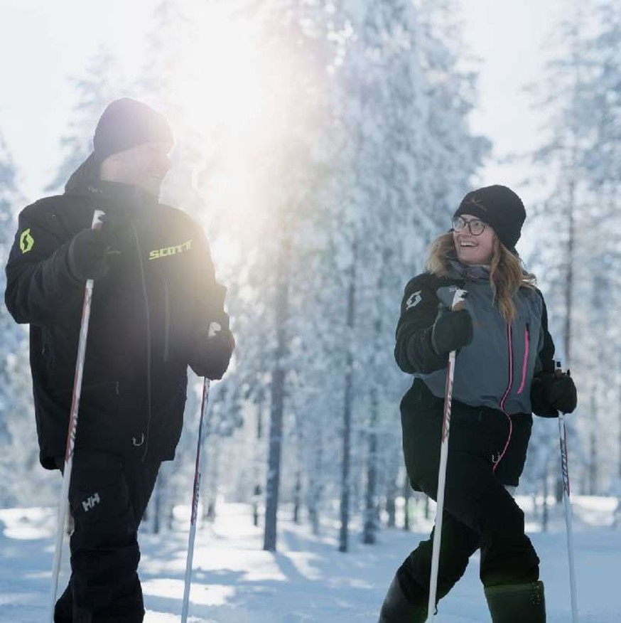 Snowshoeing and Tobogganing Fun